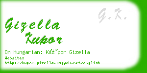 gizella kupor business card